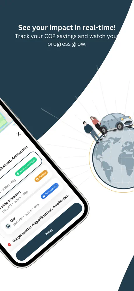 Emito sustainability rewards screen