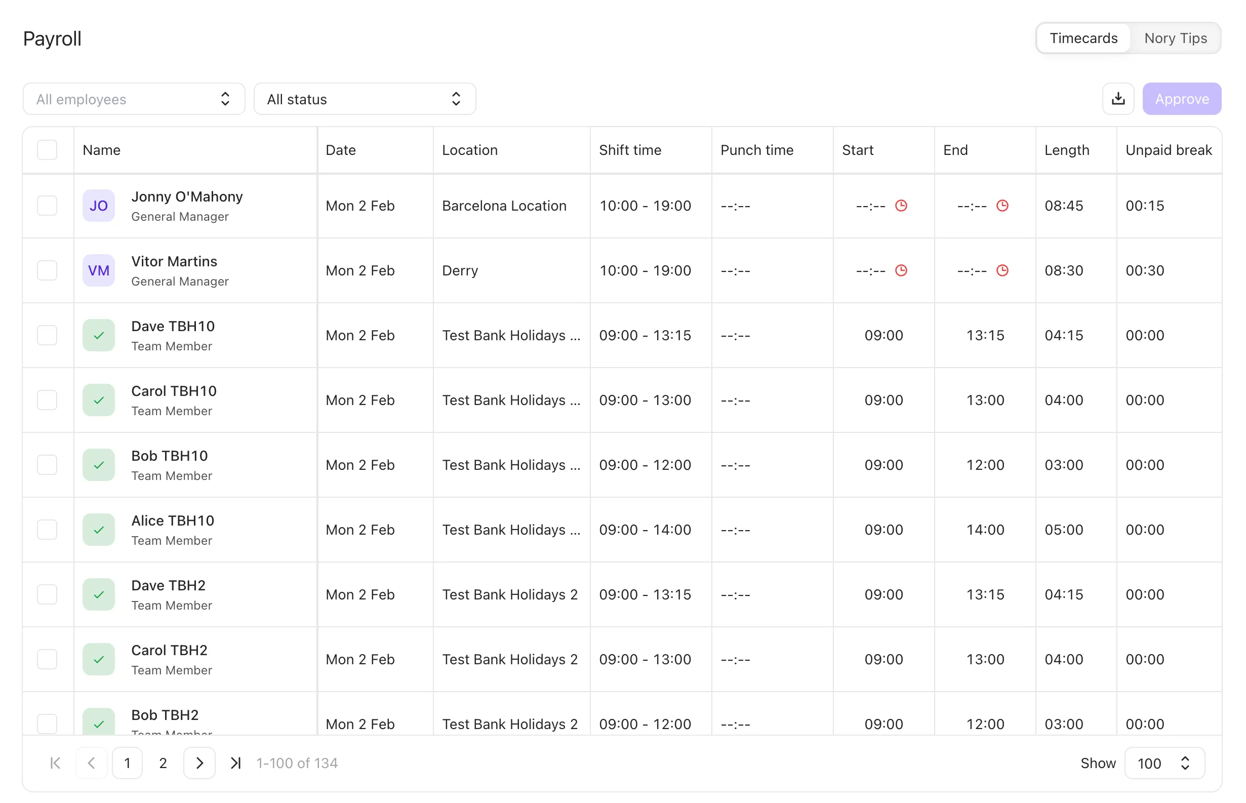Nory automated scheduling system