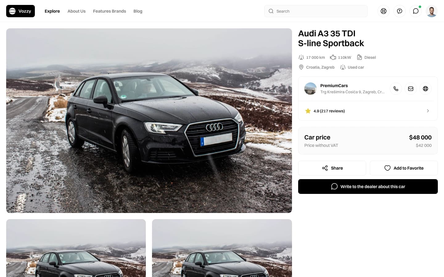 Vozzy vehicle recommendations based on natural language